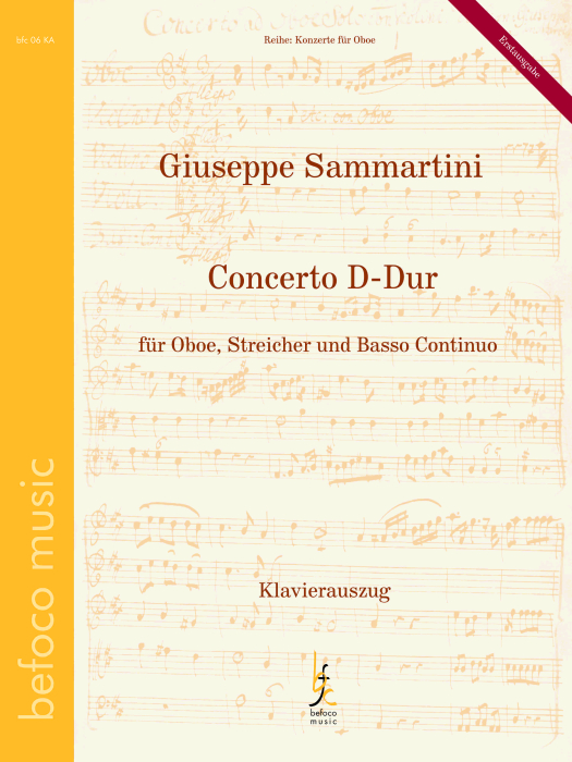 Sammartini, Giuseppe - Konzert D-Dur für Oboe, Streicher und Basso continuo